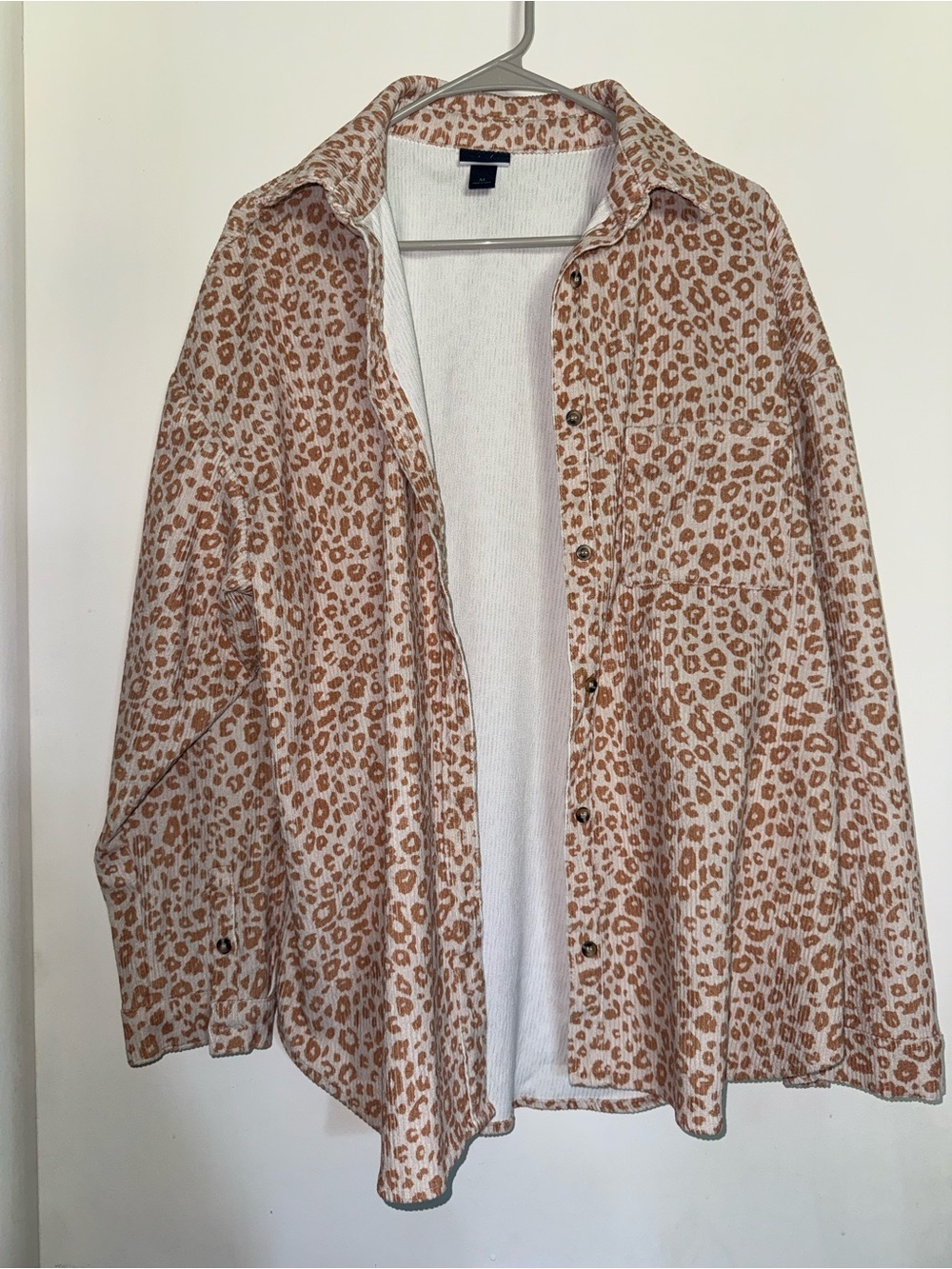 Daytrip Tan Leopard Print Utility Shirt Jacket